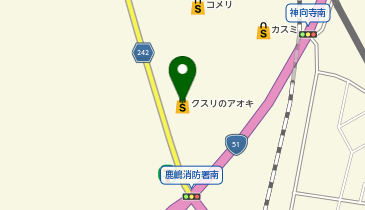 クスリのアオキ神向寺店の地図画像