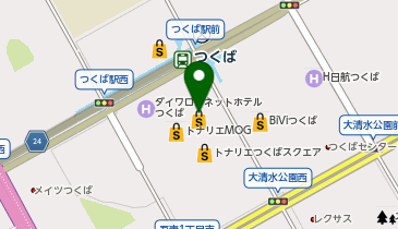 GAPストアトナリエキュートつくば店の地図画像