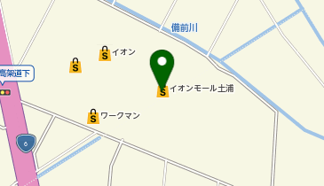 ハニーズイオンモール土浦店の地図画像