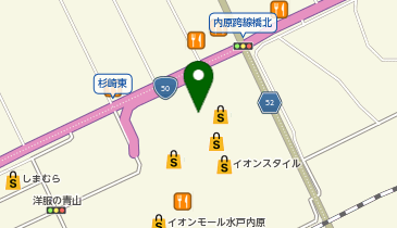 H&Mイオンモール水戸内原店の地図画像