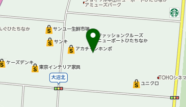 ハニーズひたちなか店の地図画像