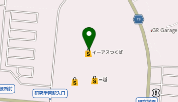 ジーユーイーアスつくば店の地図画像