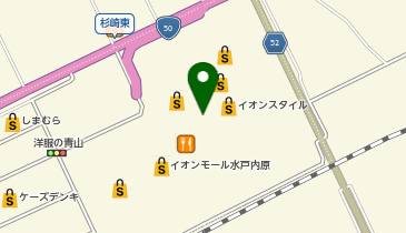 ムラサキスポーツイオンモール水戸内原店の地図画像