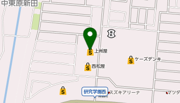 上州屋新つくば店の地図画像