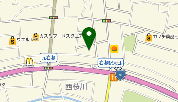 ダイソー茨城岩瀬店の地図画像