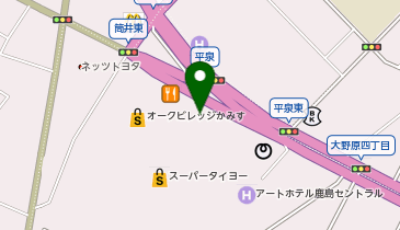 ダイソーオークビレッジかみす店の地図画像