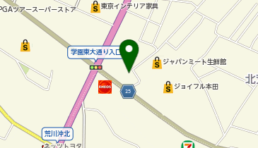auショップジョイフル本田荒川沖の地図画像