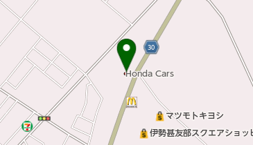 Honda Cars笠間友部店の地図画像