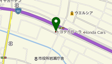 トヨタカローラ新茨城岩瀬店の地図画像