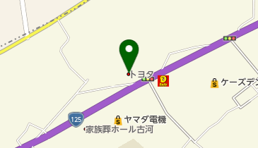茨城トヨタ自動車古河店の地図画像