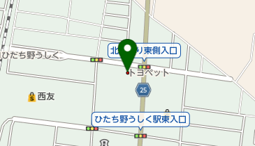 茨城トヨペットひたち野うしく店の地図画像