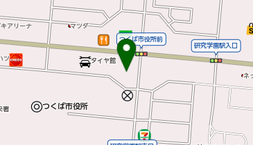 ネッツトヨタつくば研究学園店の地図画像
