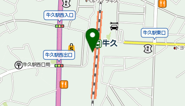 ニッポンレンタカー牛久駅営業所の地図画像