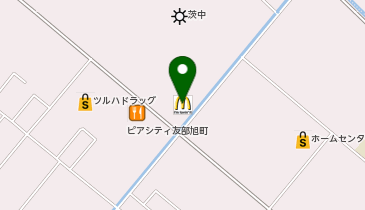 マクドナルド友部店の地図画像