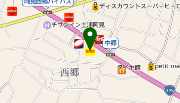 デニーズ阿見店の地図画像