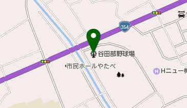 谷田部野球場の地図画像