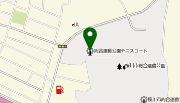 桜川市総合運動公園テニスコートの地図画像