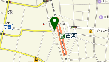 古河夏の神輿まつりの地図画像