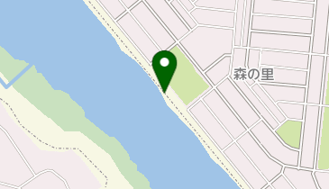 牛久沼東谷田川河口の地図画像