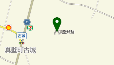 真壁城跡の地図画像