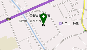 谷田部総合運動公園の地図画像