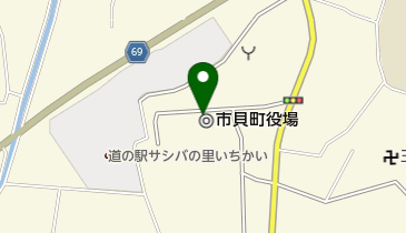 市貝町役場の地図画像