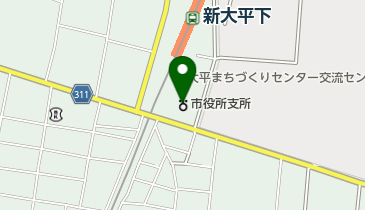 栃木市役所大平総合支所の地図画像