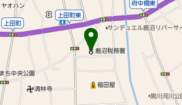 鹿沼税務署の地図画像