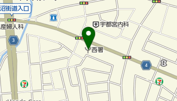 宇都宮市西消防署の地図画像