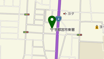 宇都宮市東消防署の地図画像