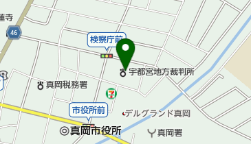 真岡簡易裁判所の地図画像