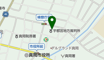 宇都宮家庭裁判所真岡支部の地図画像