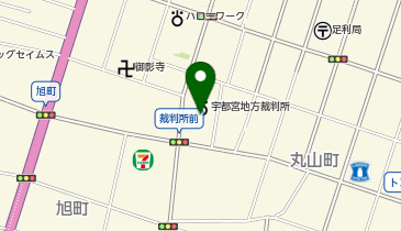 宇都宮家庭裁判所足利支部の地図画像