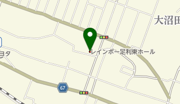JA足利レインボー足利東ホールの地図画像
