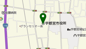 (株)下野新聞社宇都宮総局の地図画像