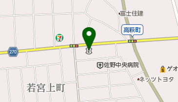 栃木信用金庫佐野南支店の地図画像