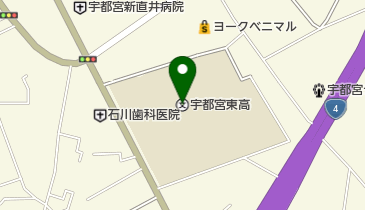 栃木県立宇都宮東高校の地図画像