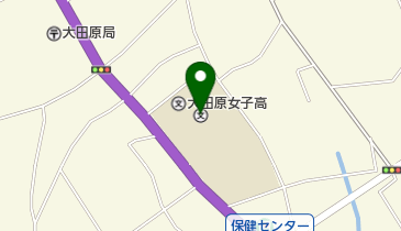 栃木県立大田原東高校の地図画像