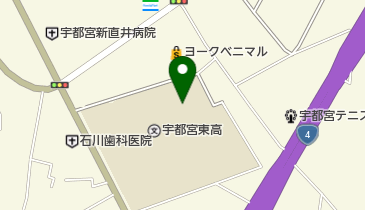 栃木県立宇都宮東高等学校附属中学校の地図画像