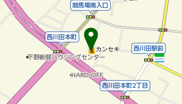 ホームセンターカンセキ西川田店の地図画像