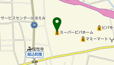 スーパービバホーム足利堀込店の地図画像