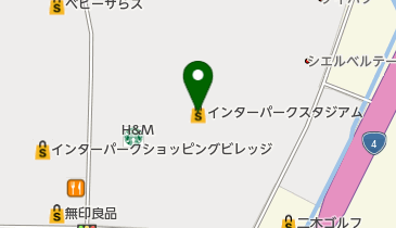 インターパークスタジアムの地図画像