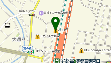 ハニーズ宇都宮パセオ店の地図画像