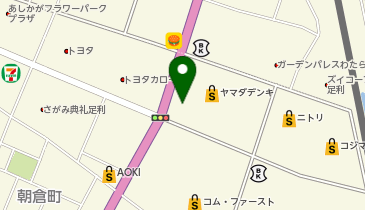 ブックオフ足利朝倉店の地図画像