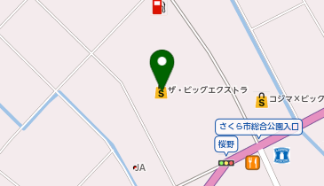ザ・ビッグエクストラさくら店の地図画像