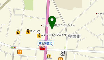 栃木トヨペット宇都宮今泉店の地図画像