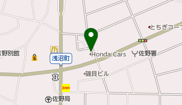 Honda Cars両毛佐野富岡店の地図画像