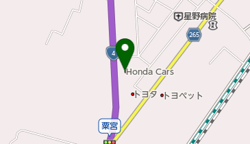 Honda Cars栃木中央小山店の地図画像