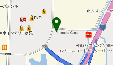 Honda Cars栃木インターパーク店の地図画像