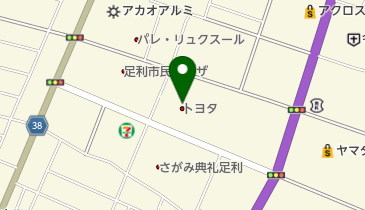栃木トヨタ自動車朝倉店の地図画像